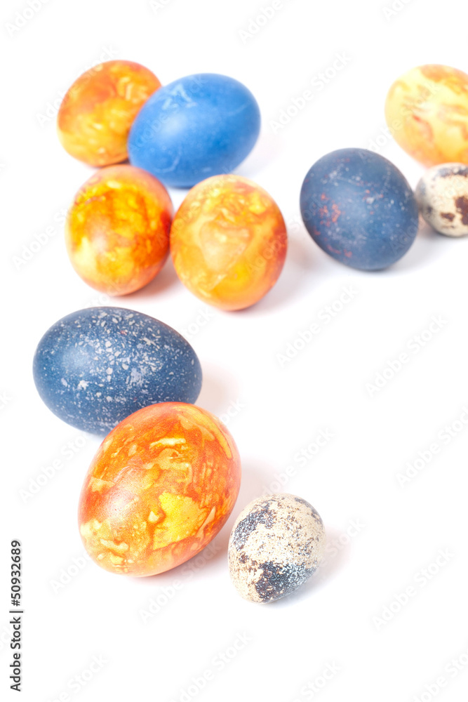 Colorful easter eggs isolated on white background Colorful easter eggs isolated on white background