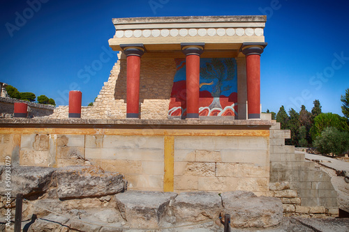 Knossos palace at Crete, Greece. photo