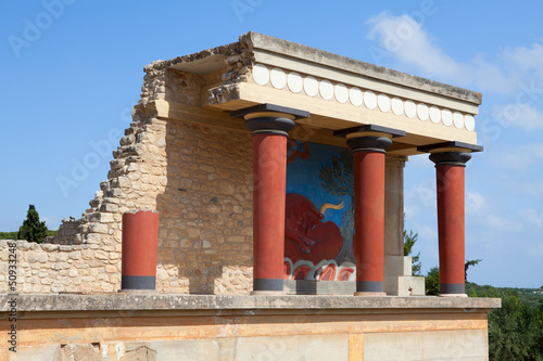Knossos palace at Crete, Greece.