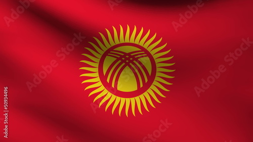 Kyrgyzstan flag. photo