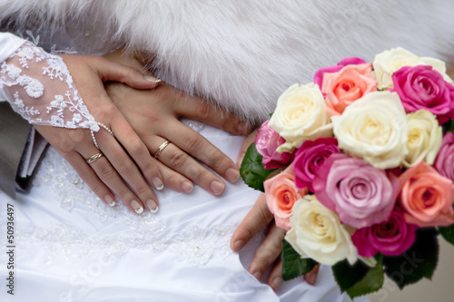 Wedding hands photo