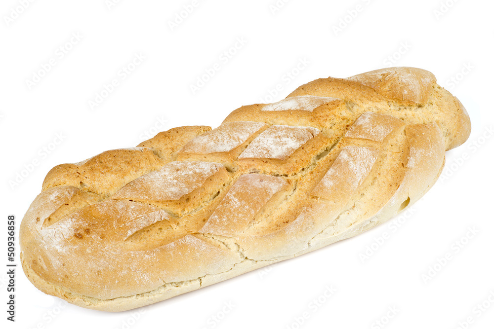 Fresh Bread Isolated on White. Fresh Bread Isolated on White.
