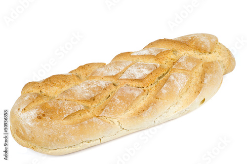 Fresh Bread Isolated on White.