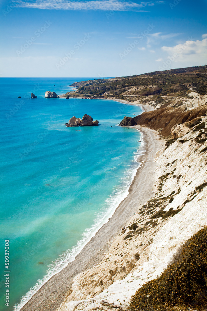 Obraz premium Rock of Aphrodite in Pafos, Cyprus