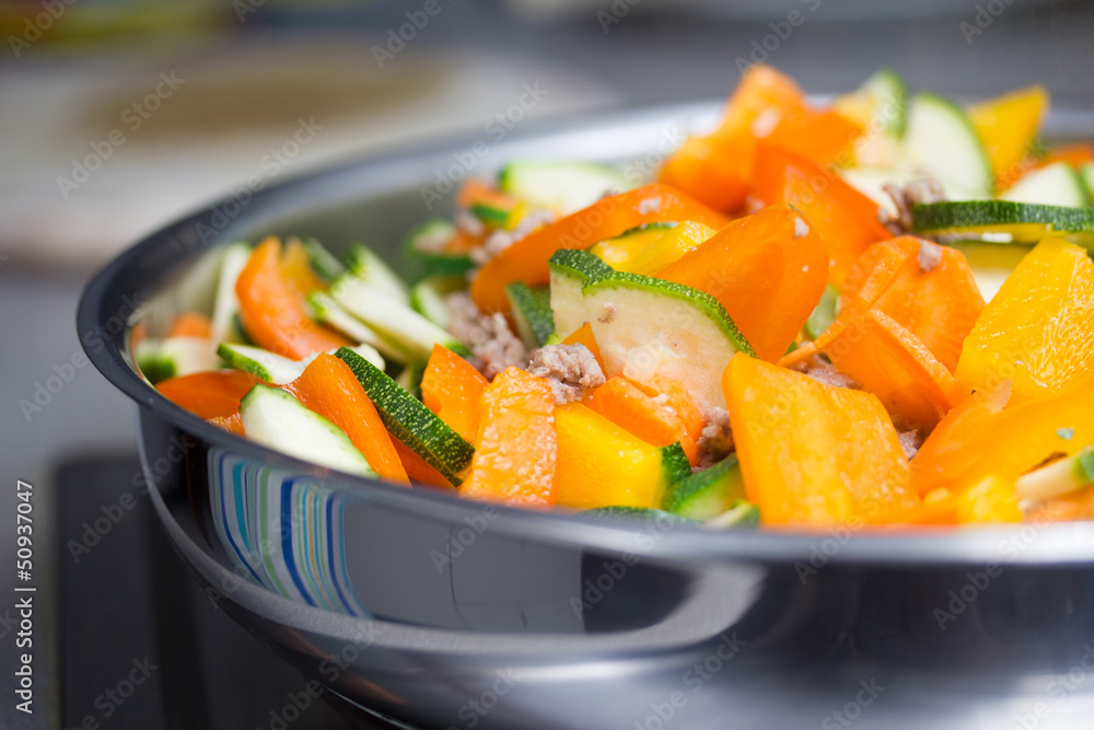 Cooking vegetables Cooking vegetables