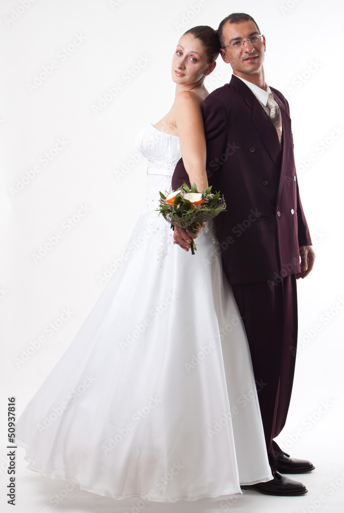 Bride and groom hug Bride and groom hug
