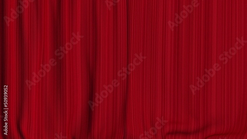Red theater curtain closing with luma channel