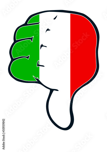 italy Thumb judgement down negativ