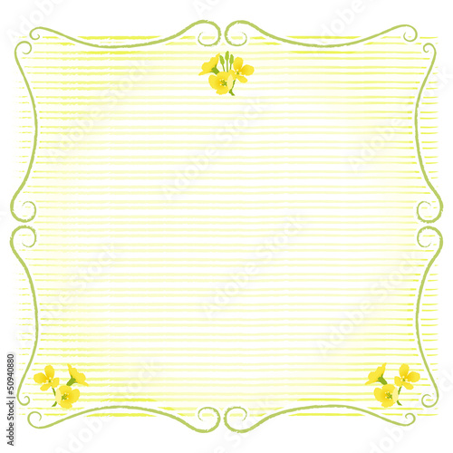 菜の花 フレーム 飾り枠 Stem shaped frame decoration