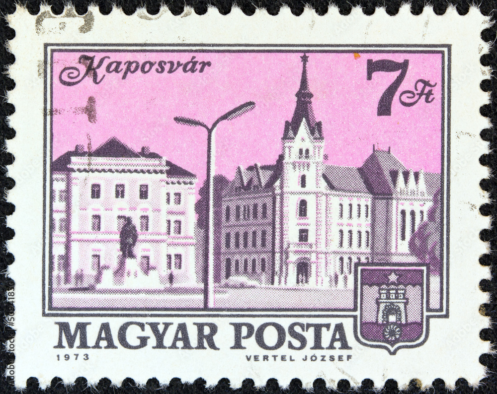 View of Kaposvar (Hungary 1973)