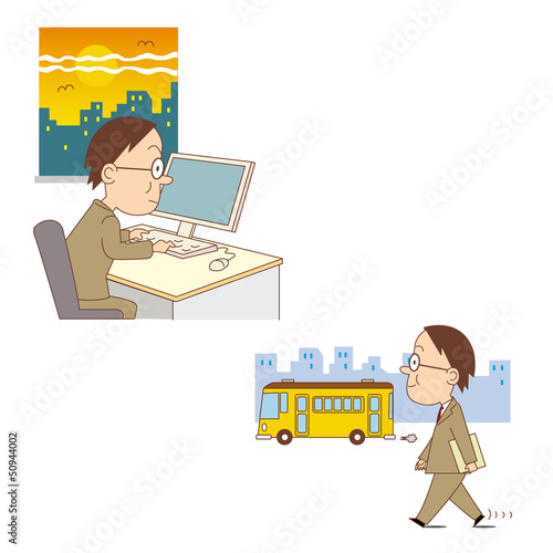 比較＿定時退社と残業