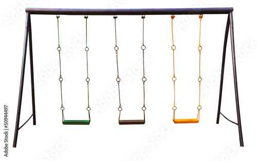 Old swing on the playground