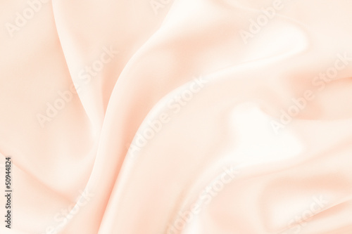 Quadro su tela Ecru or beige silk fabric background - soft and elegant