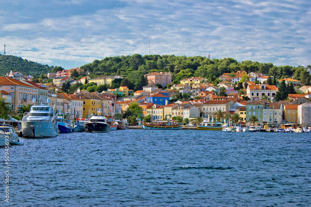 Colorful town of Mali Losinj waterfront