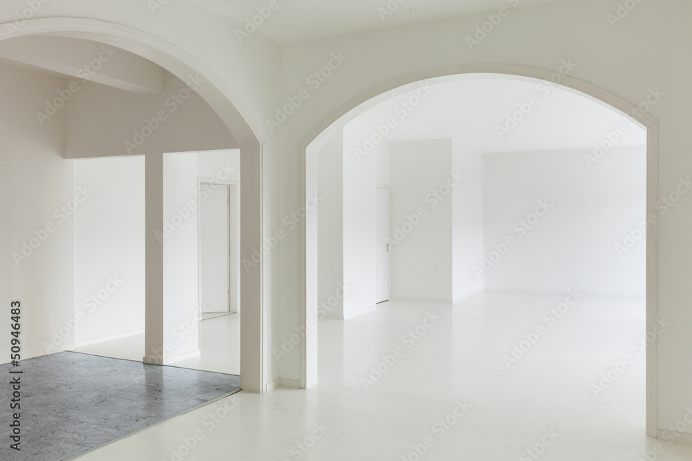 interior house empty, white walls interior house empty, white walls