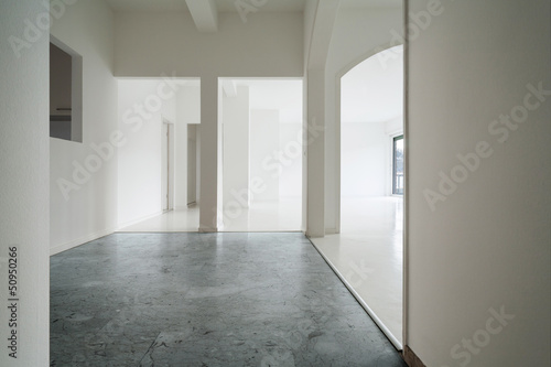 interior house empty  white walls