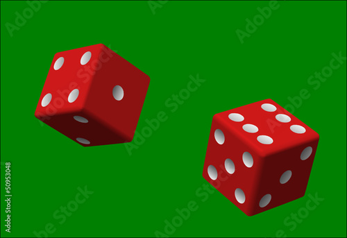 2 dés rouges