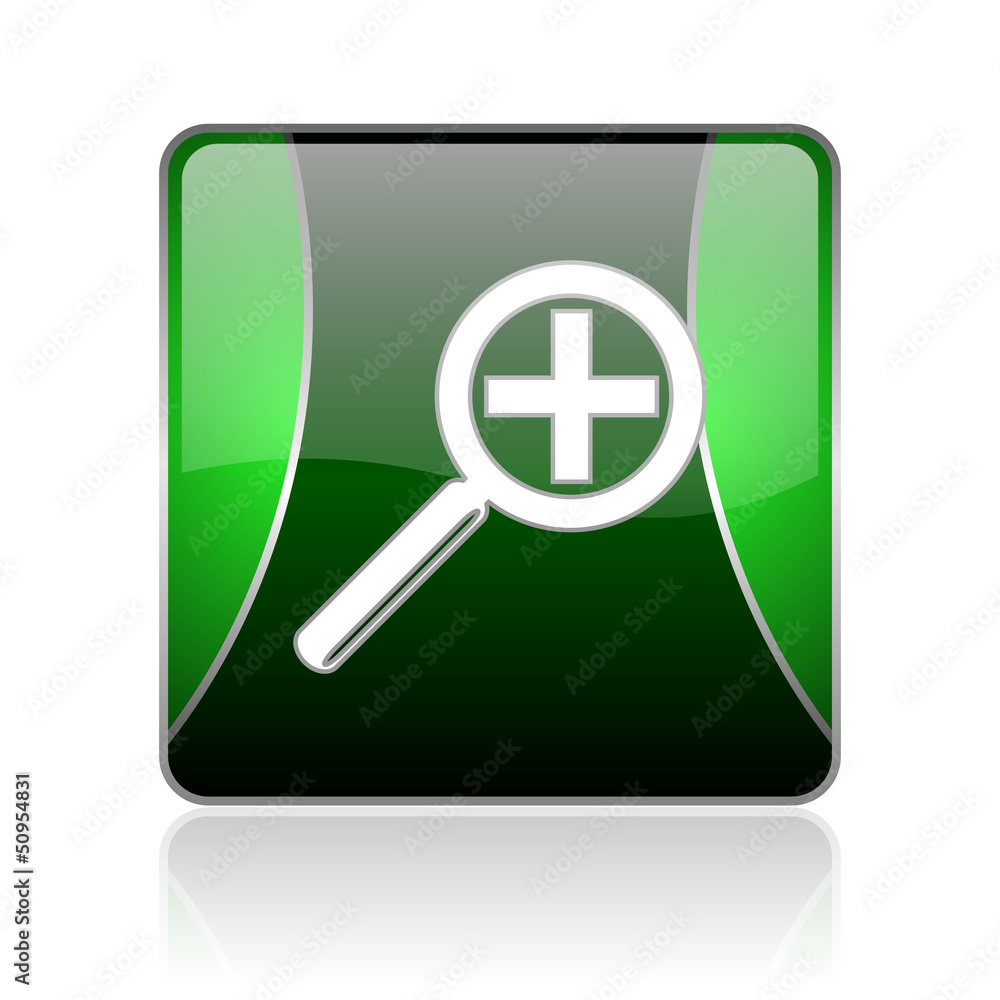 magnification black and green square web glossy icon magnification black and green square web glossy icon