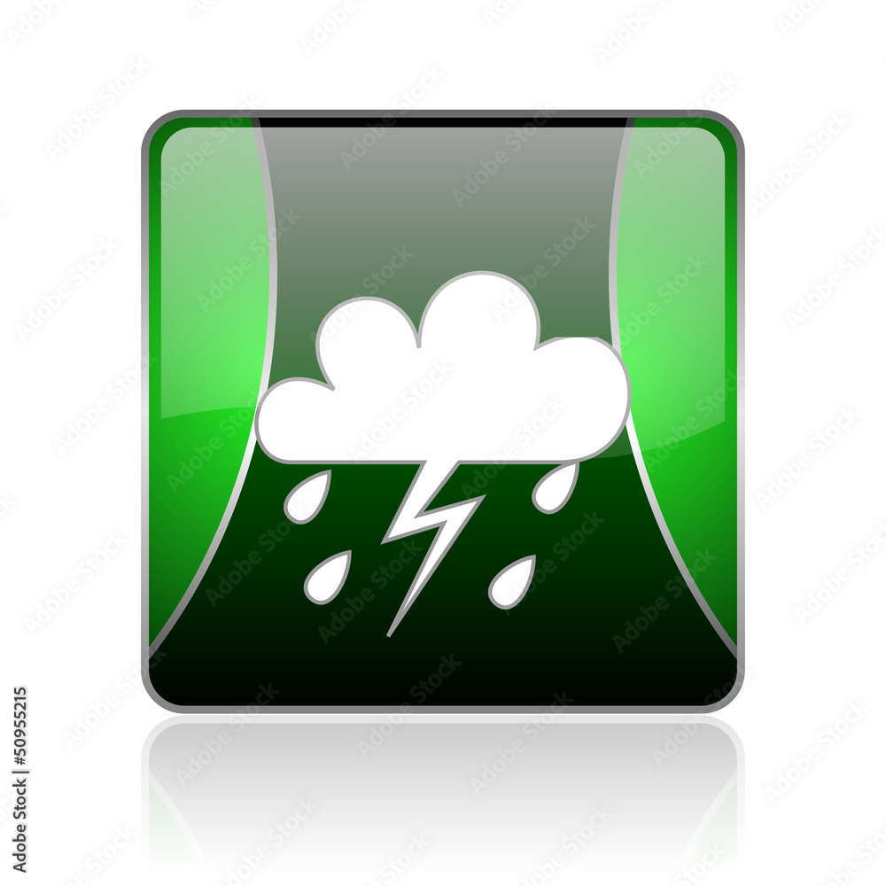 weather forecast black and green square web glossy icon weather forecast black and green square web glossy icon