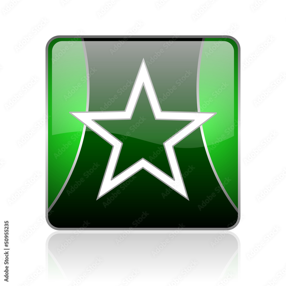star black and green square web glossy icon star black and green square web glossy icon