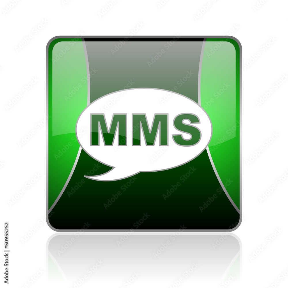 mms black and green square web glossy icon mms black and green square web glossy icon