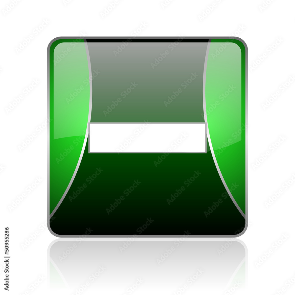 minus black and green square web glossy icon minus black and green square web glossy icon
