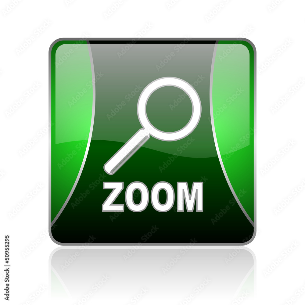 zoom black and green square web glossy icon zoom black and green square web glossy icon