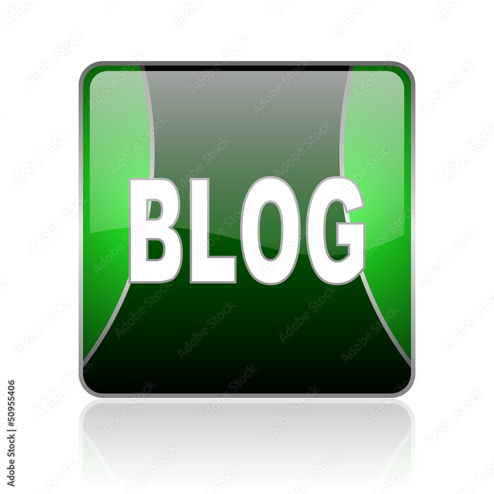blog black and green square web glossy icon blog black and green square web glossy icon