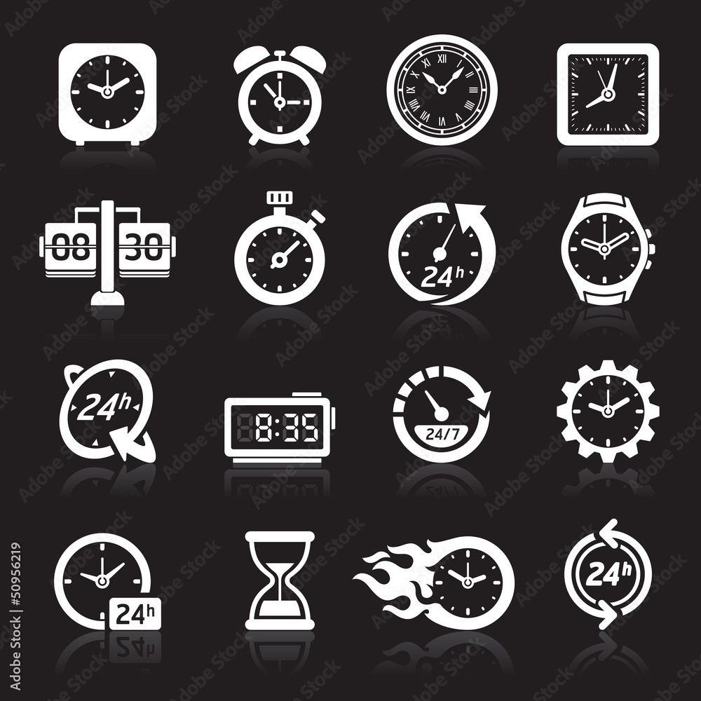 Clocks icons. Vector illustration Clocks icons. Vector illustration