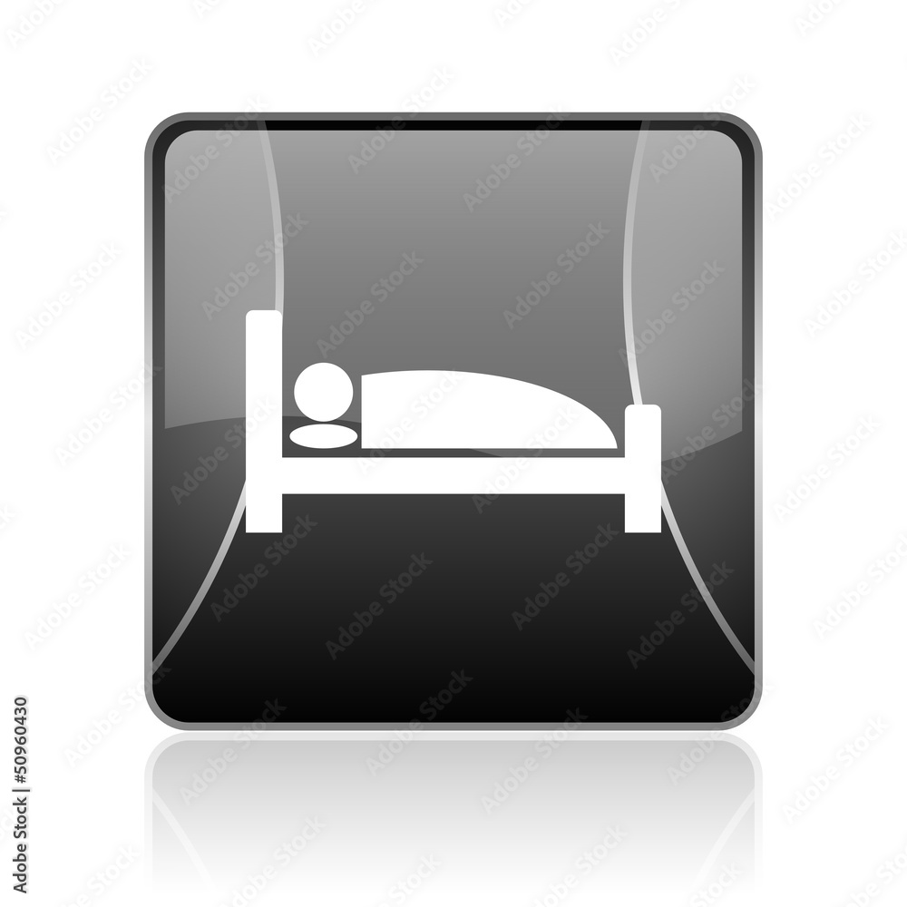 hotel black square web glossy icon hotel black square web glossy icon