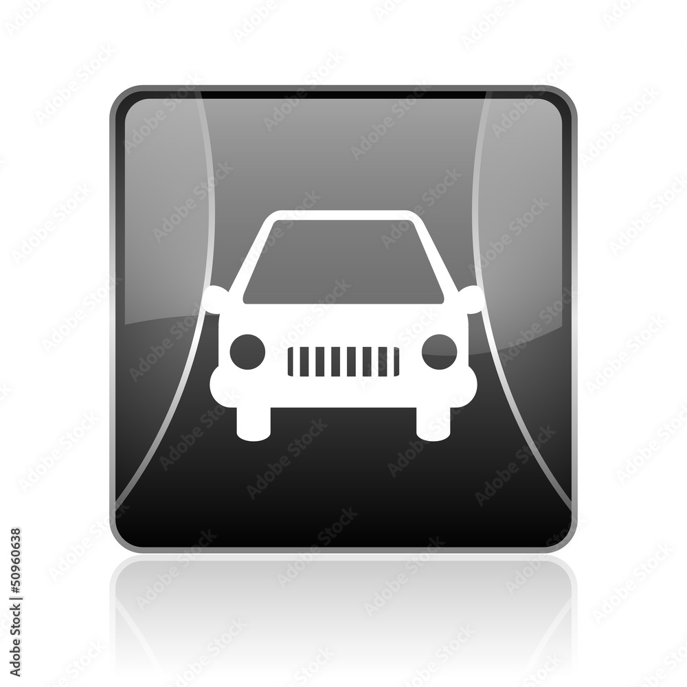 car black square web glossy icon