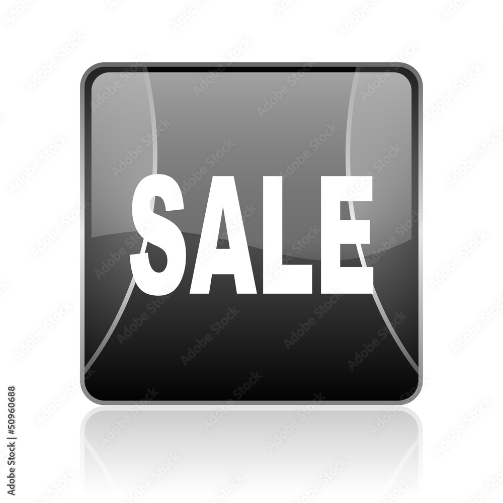 sale black square web glossy icon sale black square web glossy icon