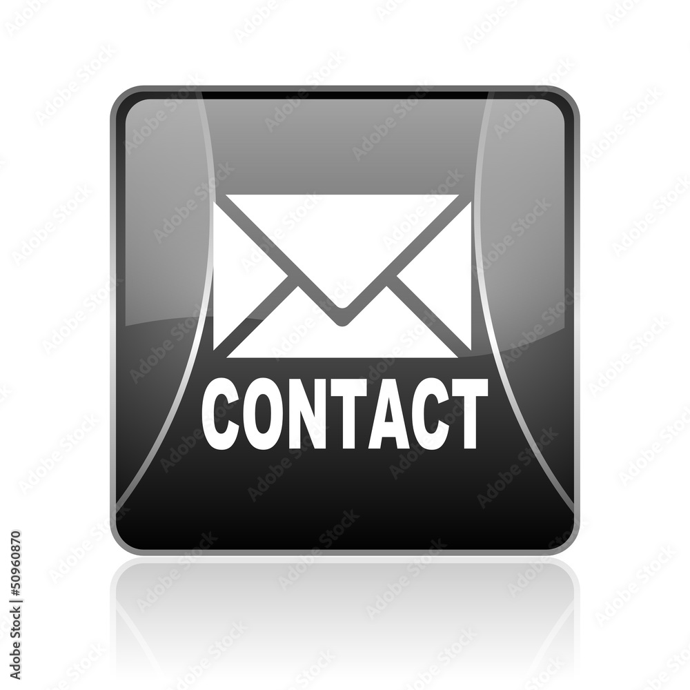 contact black square web glossy icon contact black square web glossy icon
