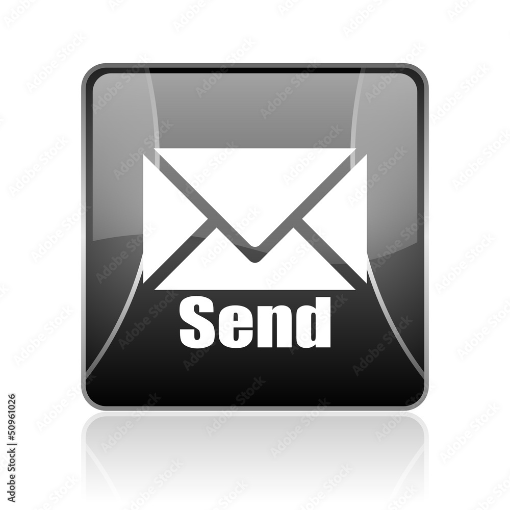 send black square web glossy icon send black square web glossy icon