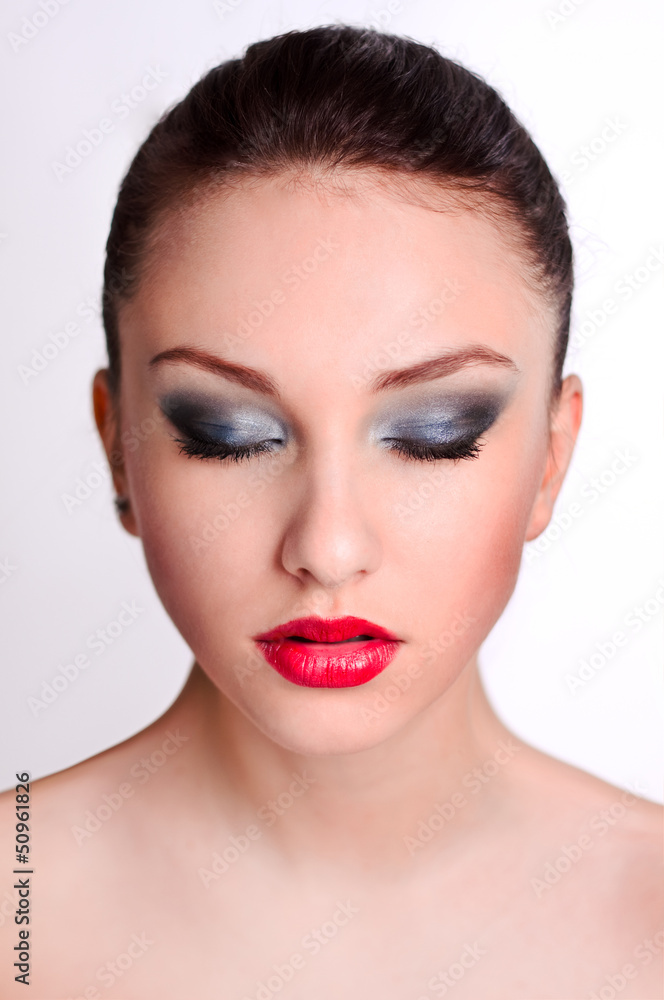 Beautiful face of young woman with clean fresh skin Beautiful face of young woman with clean fresh skin