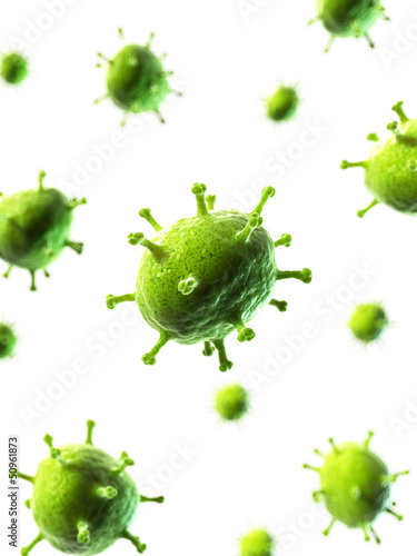 3d rendered conceptual illustration of a virus