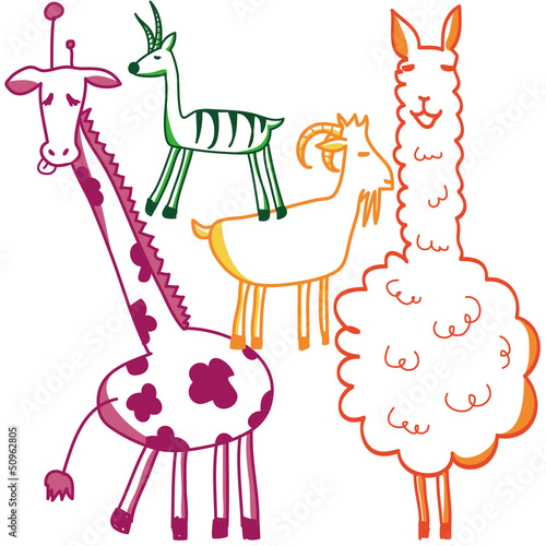 草食動物の手描き風ベクターイラスト Stock Vector Adobe Stock 草食動物の手描き風ベクターイラスト Stock Vector Adobe Stock
