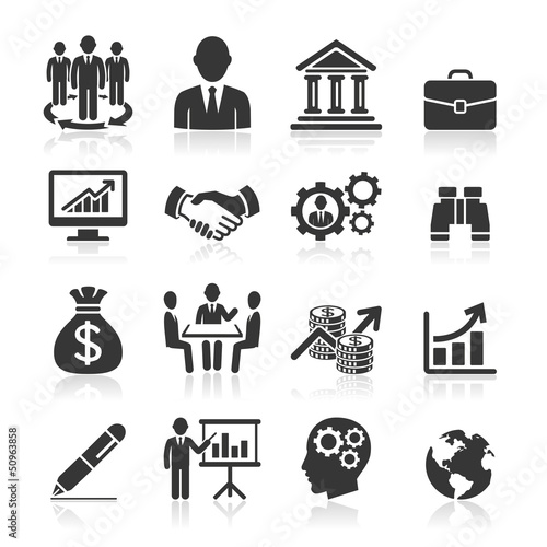 Business icons, management and human resources set1. vector eps