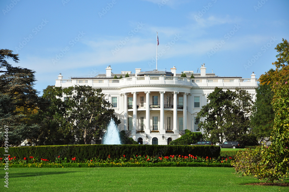 Naklejka premium The White House, Washington DC, USA