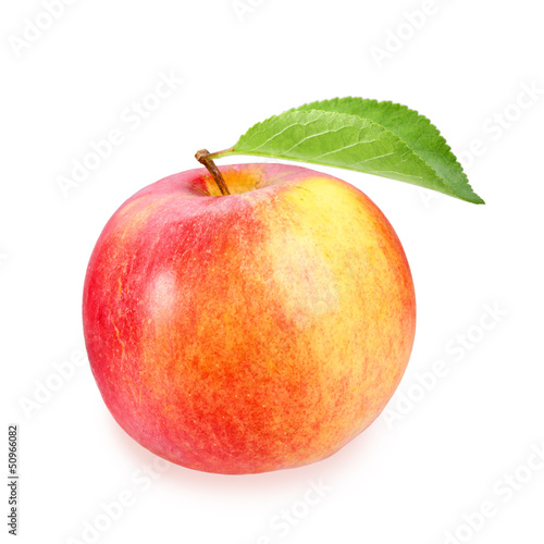 Single a red-yellow apple