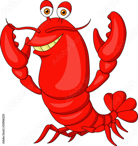 Cute lobster cartoon