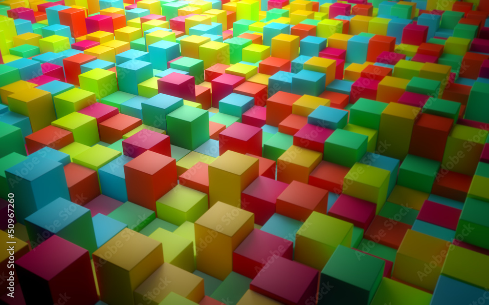 Abstract colorful cubes Abstract colorful cubes