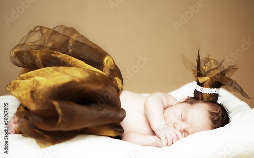 Fototapeta Naklejka Na Ścianę i Meble -  Newborn baby girl