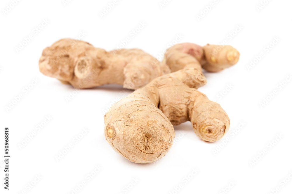 Root ginger isolated on a white studio background. Root ginger isolated on a white studio background.