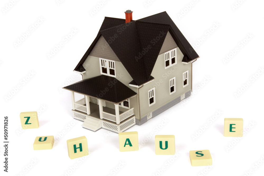 Modell von einem Einfamilienhaus Modell von einem Einfamilienhaus