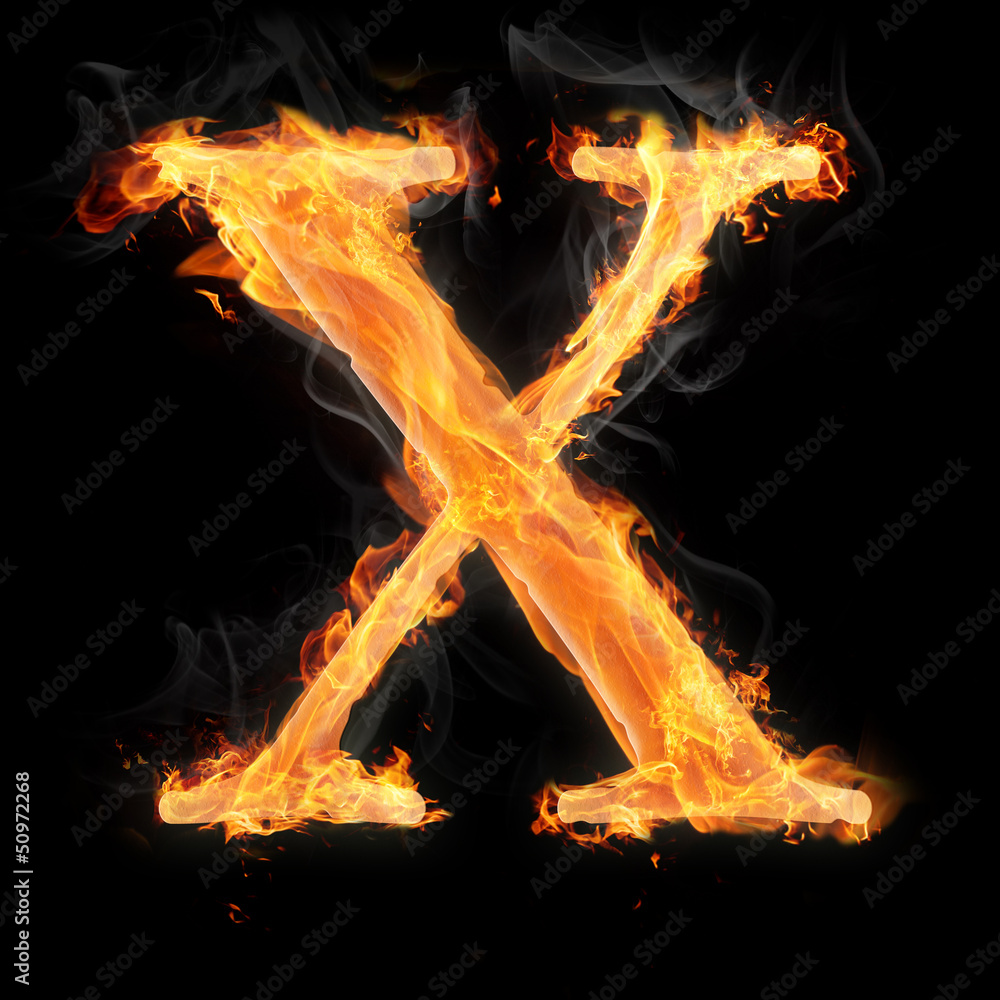 Burning objects and objects on fire background