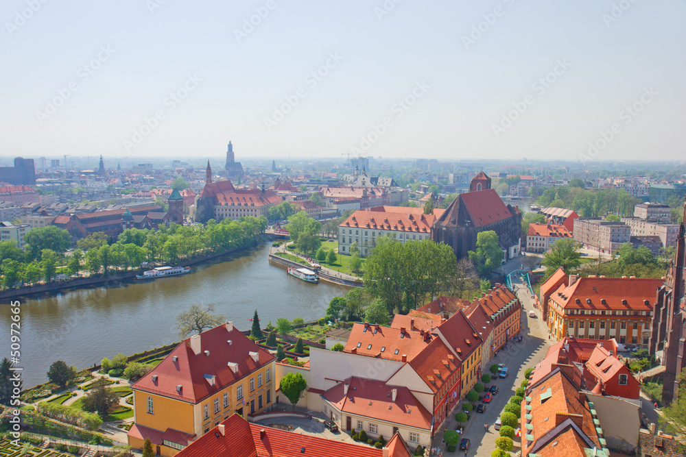 old  Wroclaw cityscape, Poland