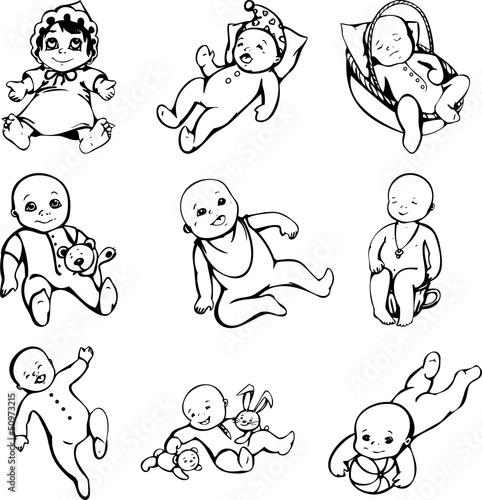 Sketches of babies