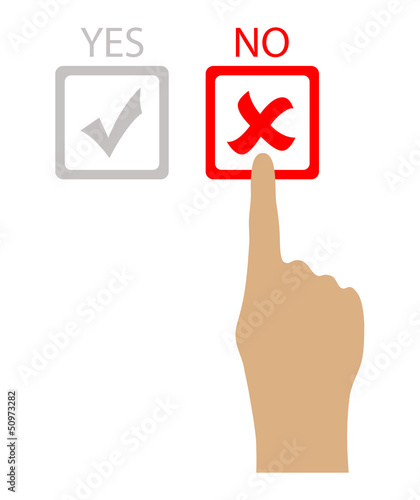 Say no, vector illustration
