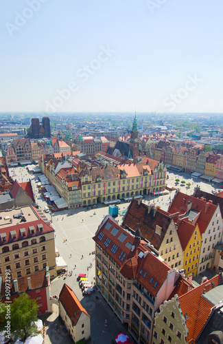 Market square in Wroclaw, Poland